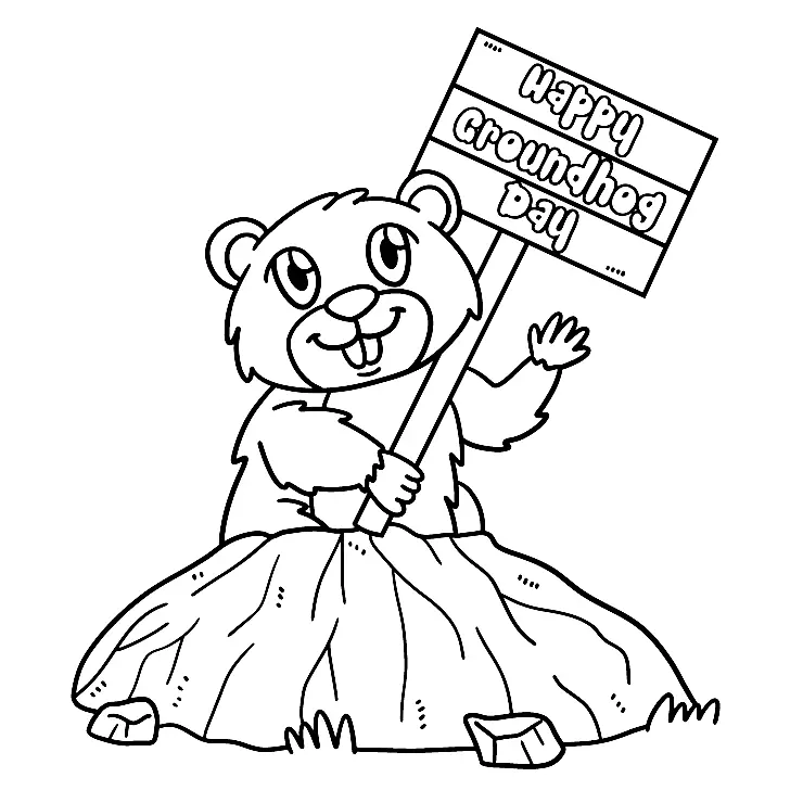Groundhog Day Coloring Pages 49