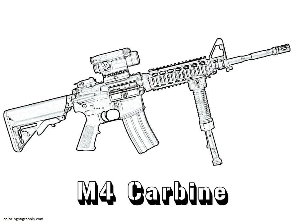 Gun Coloring Pages 13