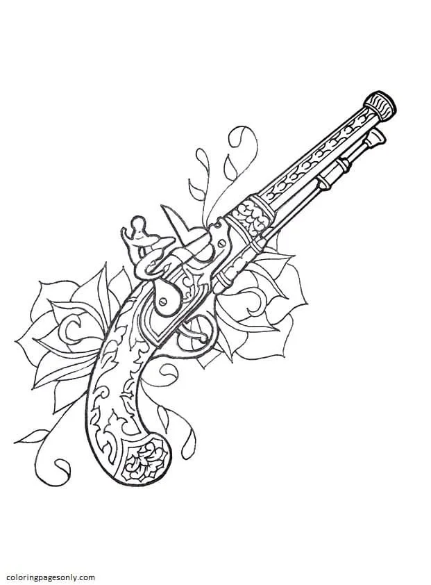 Gun Coloring Pages 27