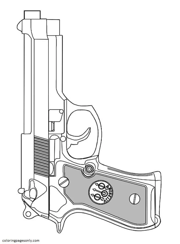 Gun Coloring Pages 44