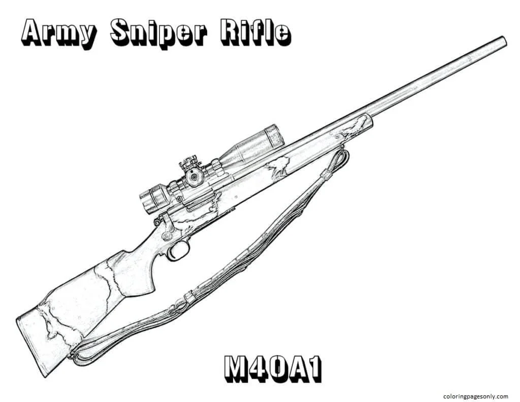 Gun Coloring Pages 6