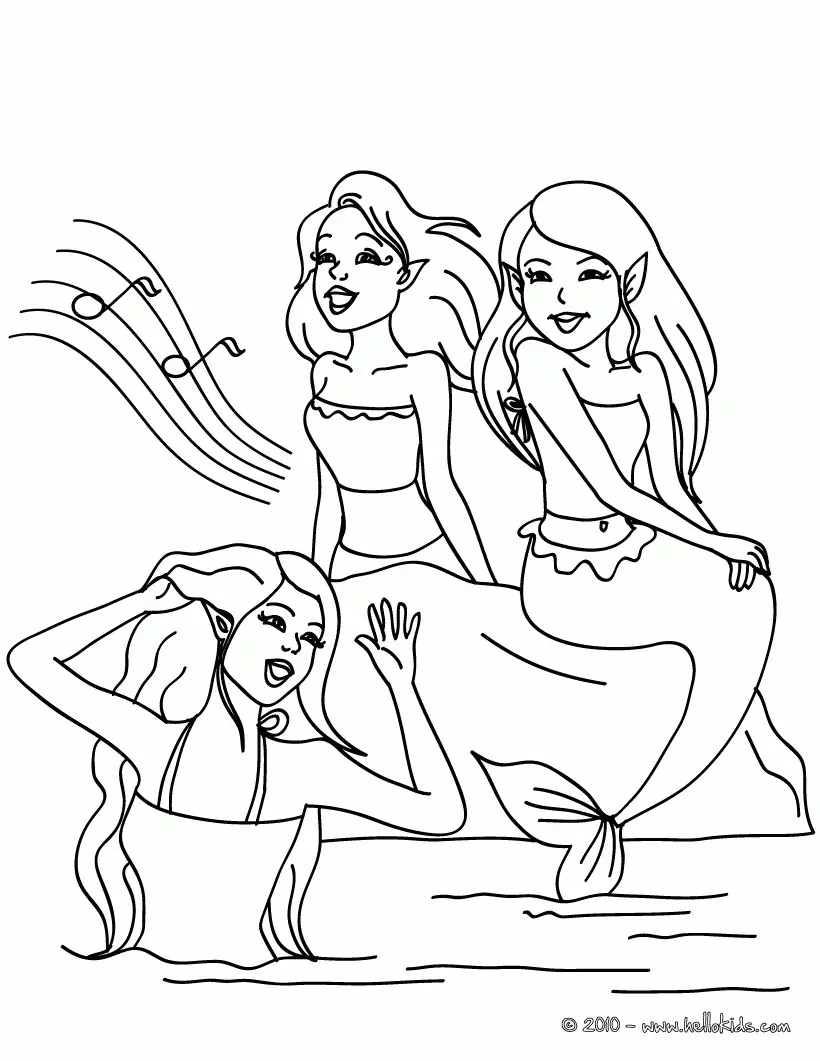 Sirenas H2O para Colorear 11