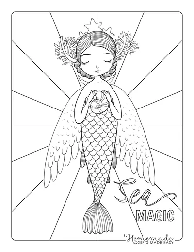 Sirenas H2O para Colorear 16