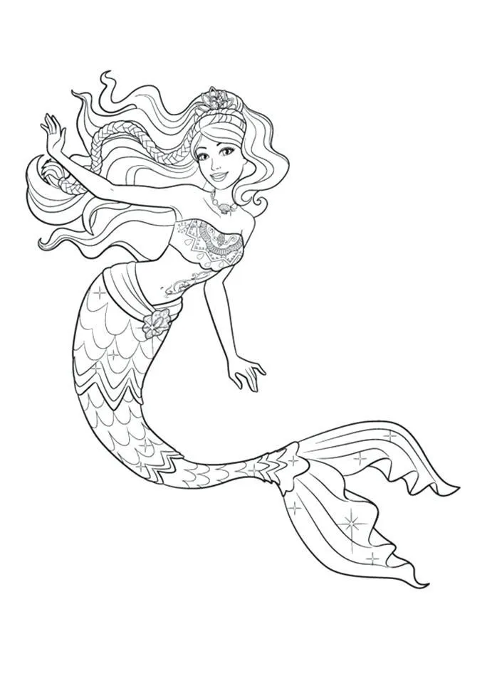 Sirenas H2O para Colorear 2