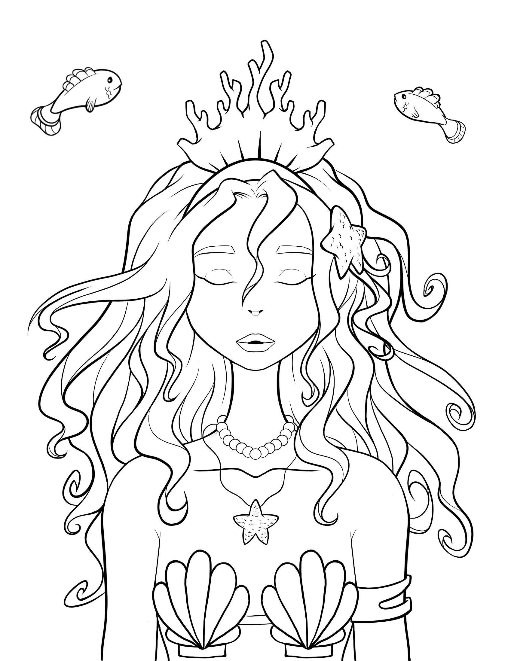 Sirenas H2O para Colorear 30