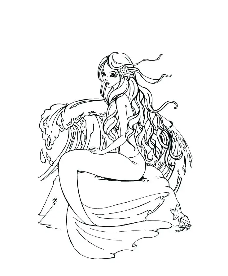 Sirenas H2O para Colorear 32