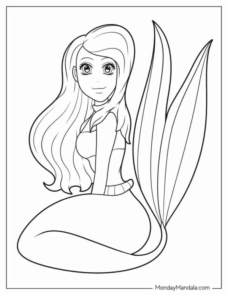 Sirenas H2O para Colorear 7