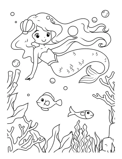 Sirenas H2O para Colorear 8