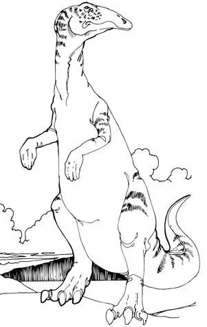 Hadrosaurus Coloring Pages 2