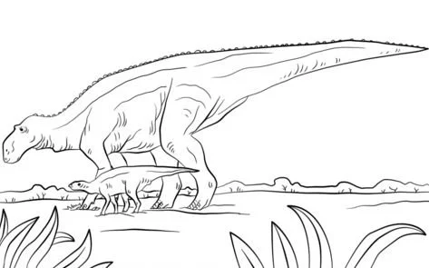 Hadrosaurus Coloring Pages 4