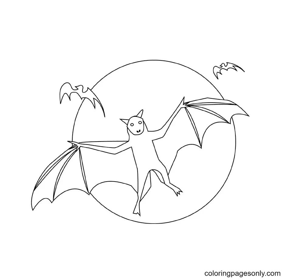 Ausmalbilder Halloween Fledermaus 17