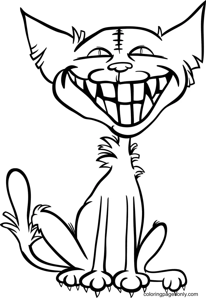 Gatos Halloween Para Colorear 36