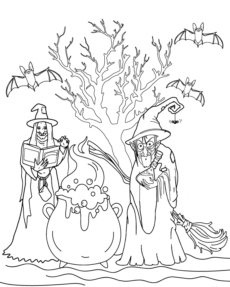Halloween Ausmalbilder für Erwachsene