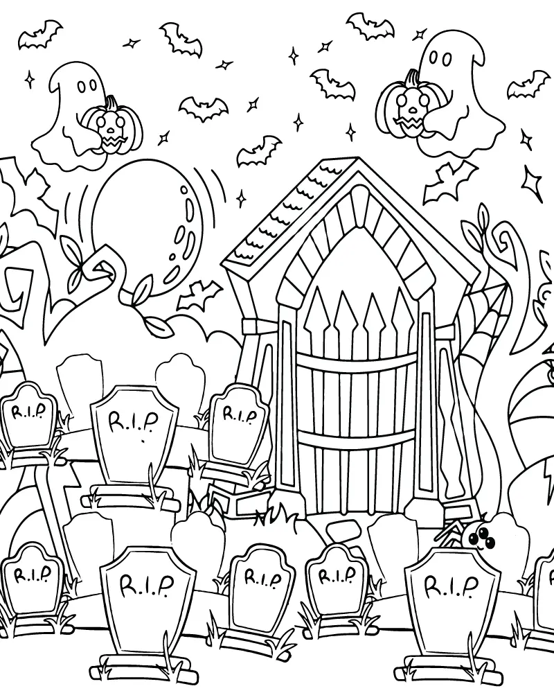 Halloween para adultos Para Colorir 6
