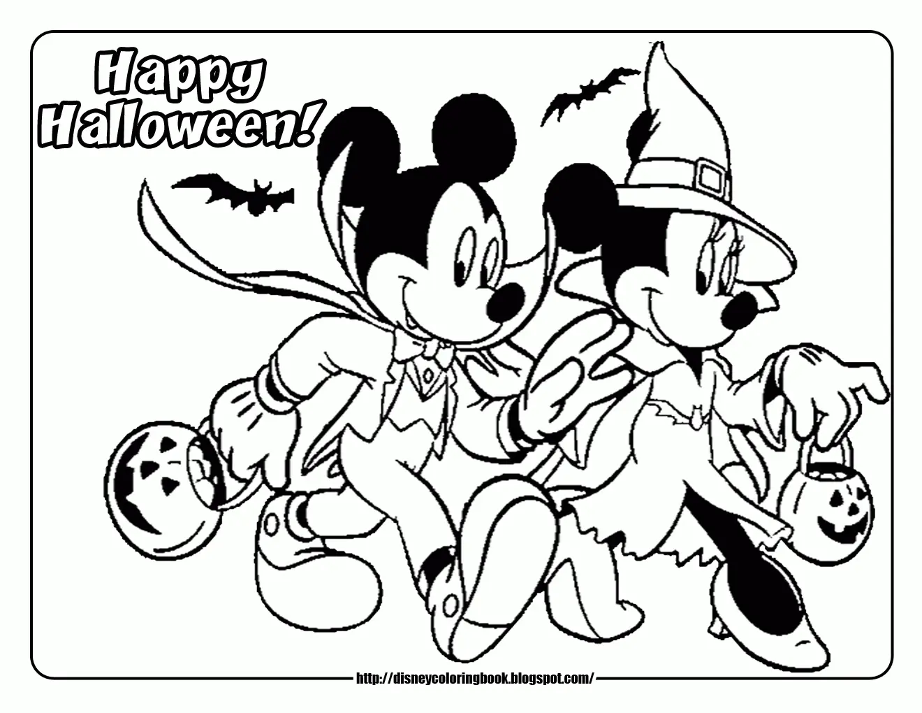 Halloween Mickey Mouse Coloring Pages 2