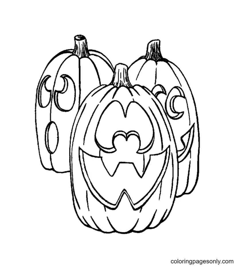 Ausmalbilder Halloween Kürbis 76