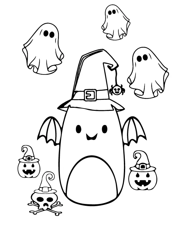 Desenhos de Squishmallow de Halloween Para Colorir 3