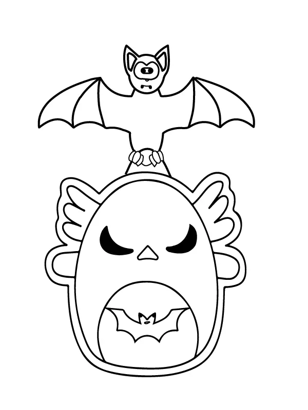 Halloween Squishmallow Coloring Pages 4