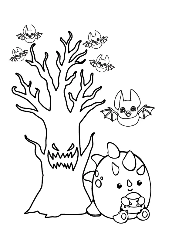 Halloween Squishmallow Coloring Pages 9