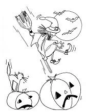 Ausmalbilder Halloween Hexe 49