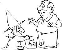 Ausmalbilder Halloween Hexe 51