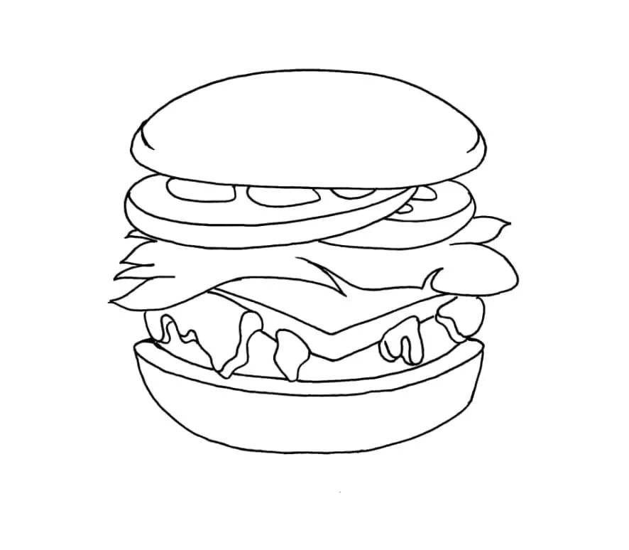 Hamburger Para Colorir 93