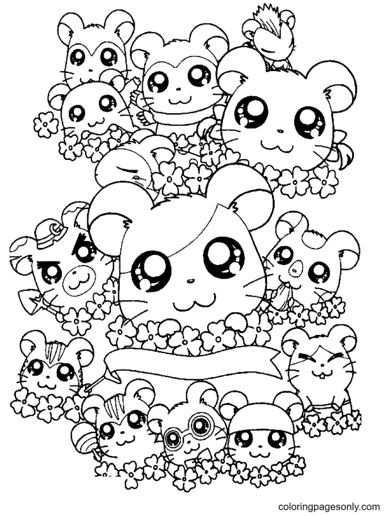 Desenhos de Hamster Para Colorir 30