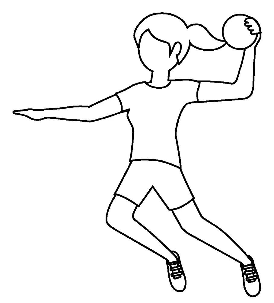 Desenhos de Handebol Para Colorir 21