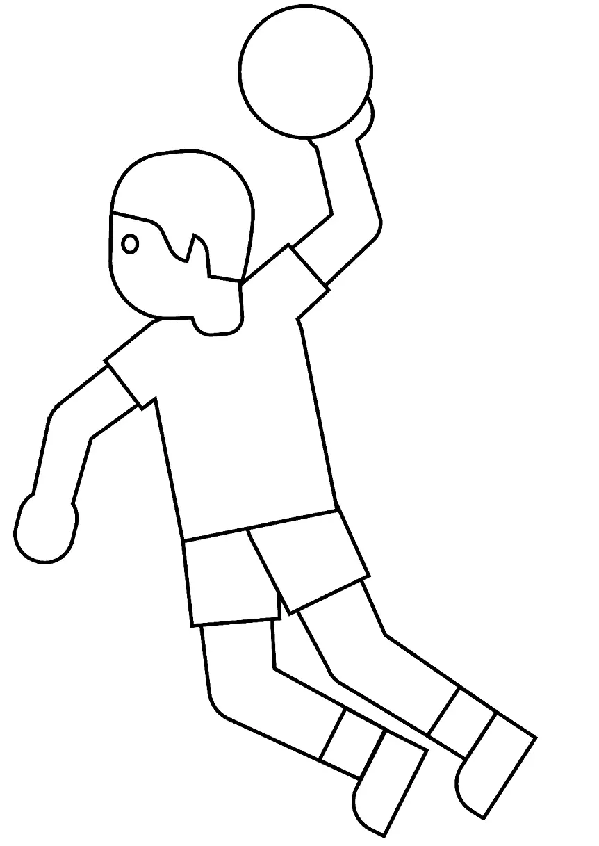 Desenhos de Handebol Para Colorir 9