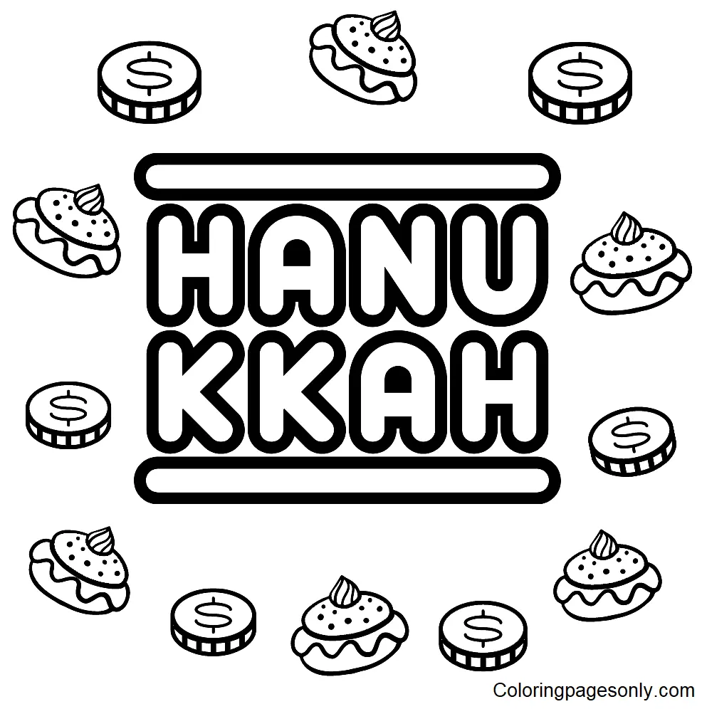 Hanukkah Coloring Pages 9