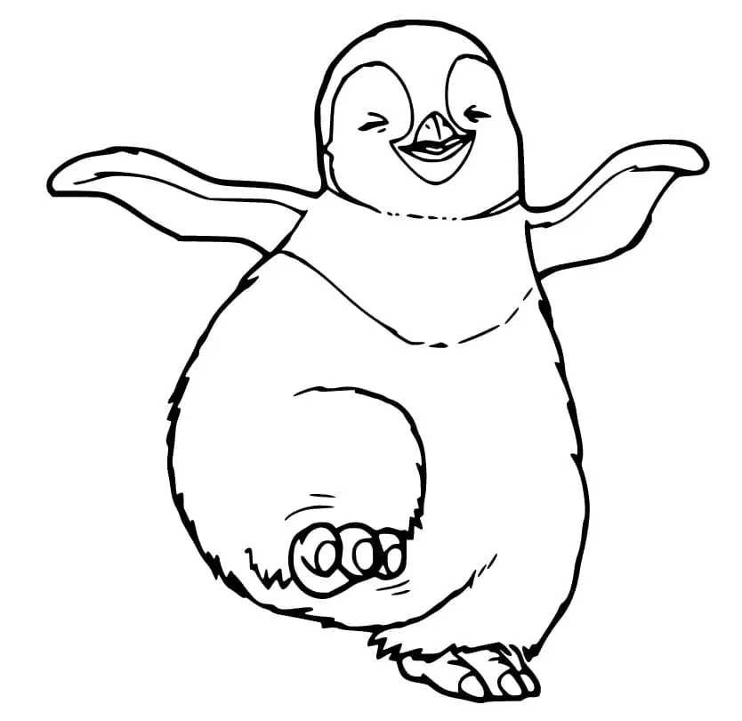 Happy Feet Coloring Pages 2
