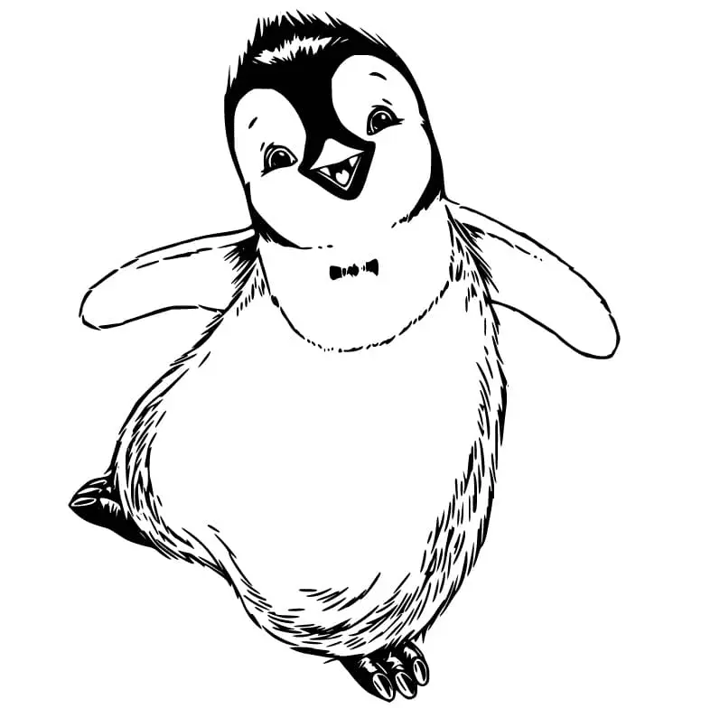 Happy Feet Coloring Pages 3