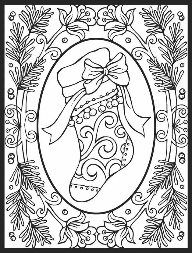 Hard Christmas Coloring Pages 2