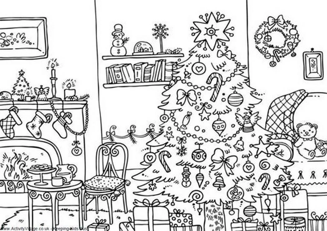 Hard Christmas Coloring Pages 30