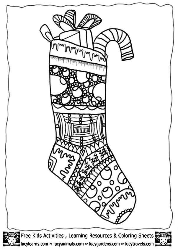 Hard Christmas Coloring Pages 4