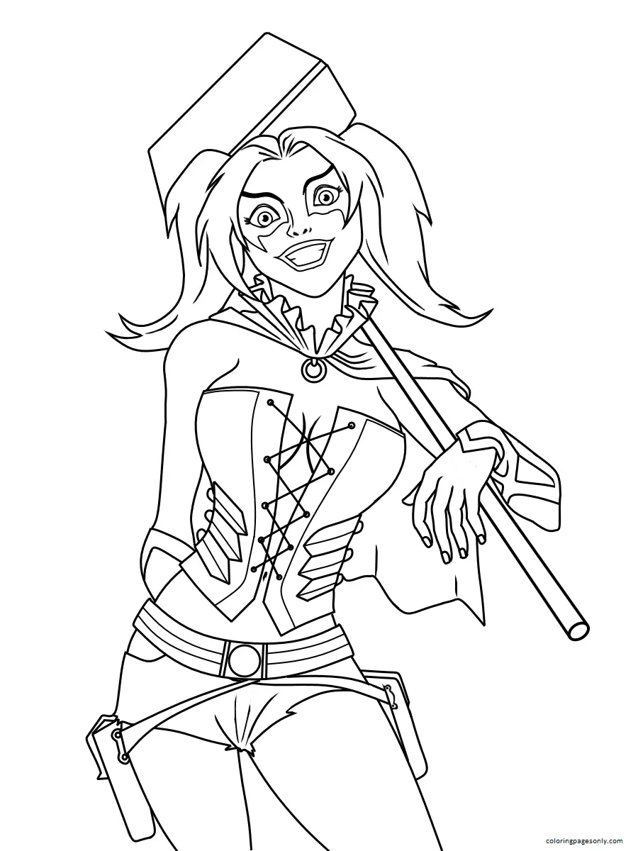 Harley Quinn Coloring Pages 11