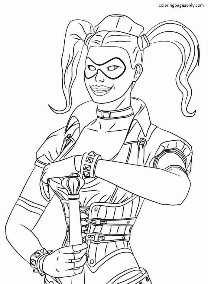 Harley Quinn Para Colorear 17