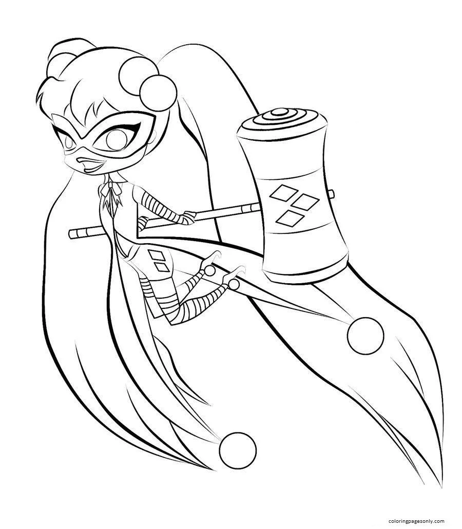 Harley Quinn Coloring Pages 19