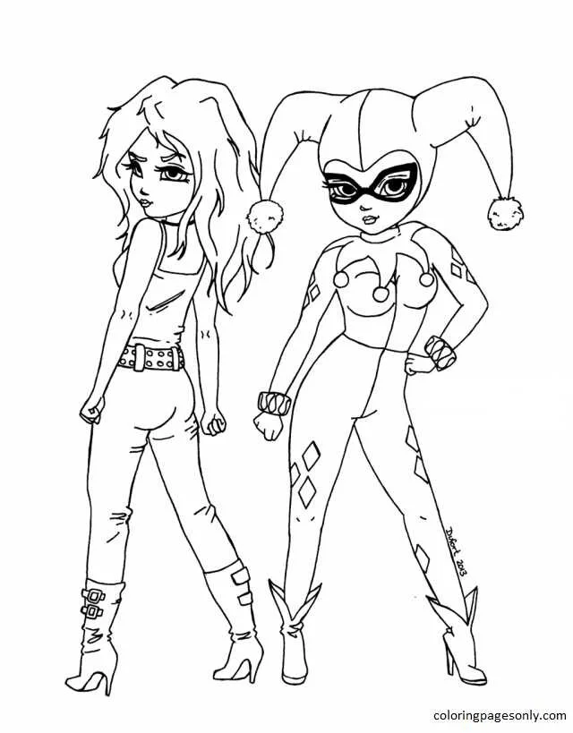 Harley Quinn Para Colorear 23