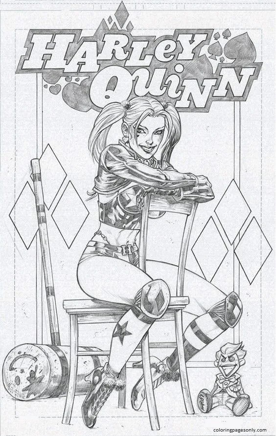 Harley Quinn Coloring Pages 31