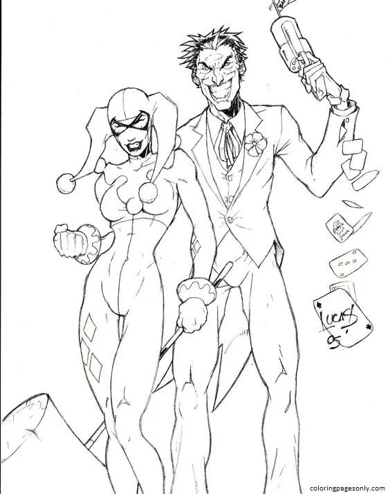 Harley Quinn Para Colorear 34