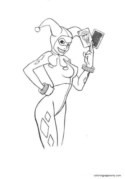 Harley Quinn Para Colorear 45