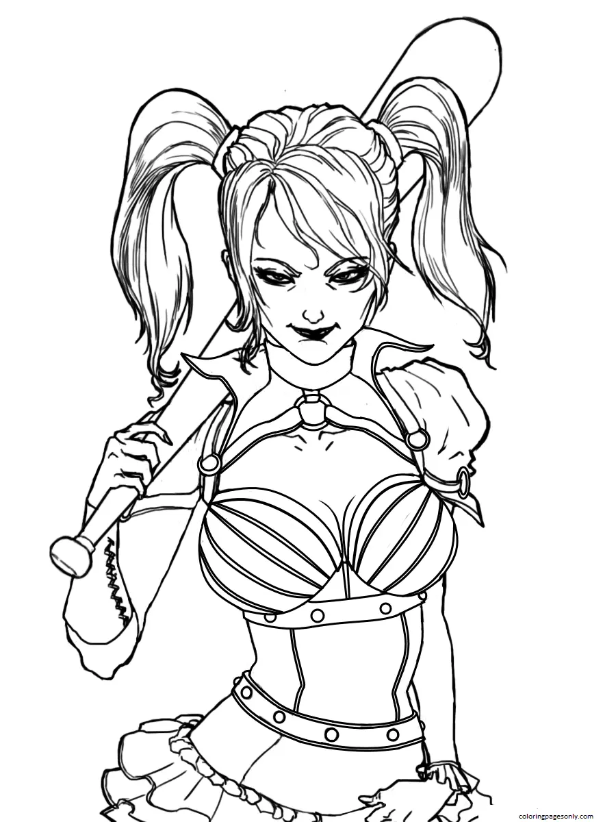 Harley Quinn Coloring Pages 9