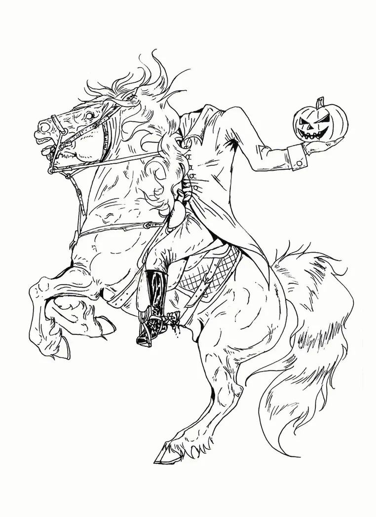 Headless Horseman Coloring Pages 8