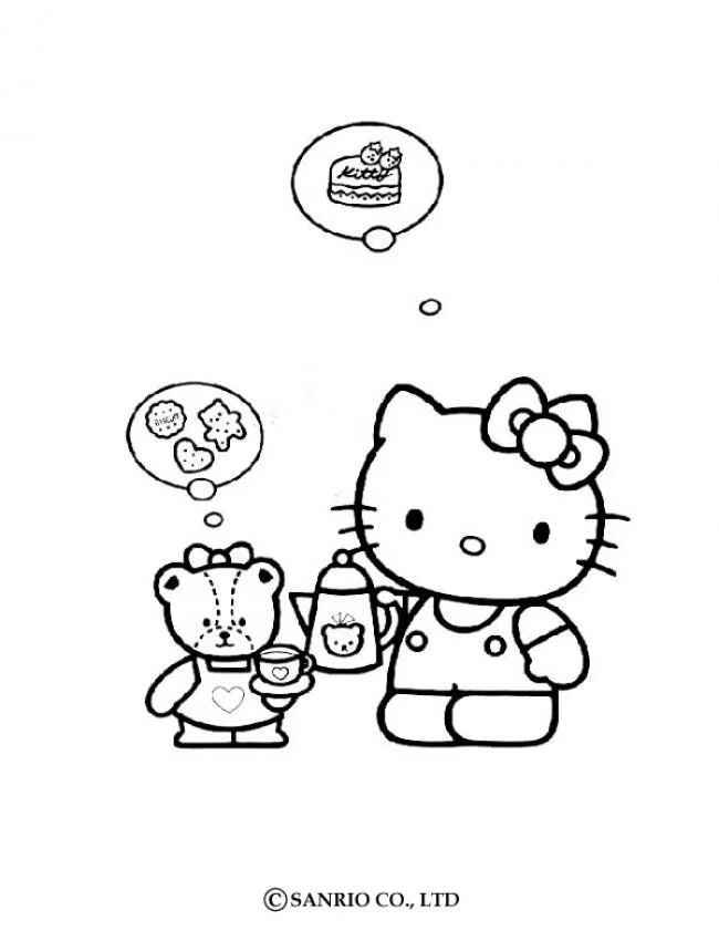 Hello Kitty and Friends Coloring Pages