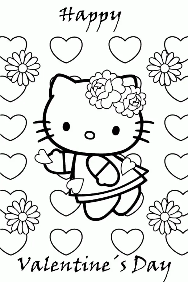 Desenhos de Namorados Da Hello Kitty Para Colorir 1