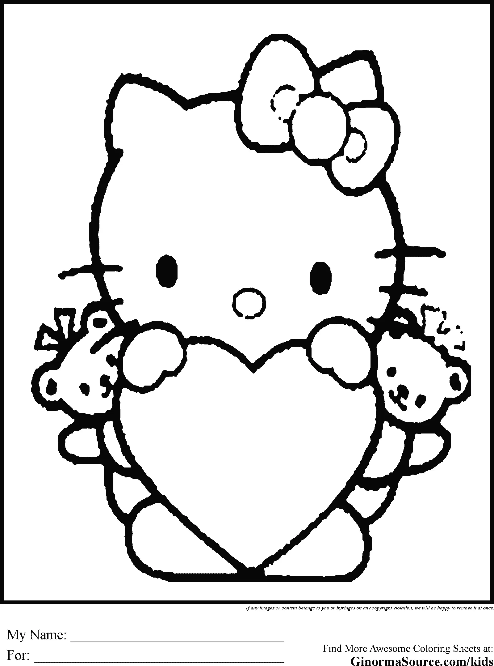 Desenhos de Namorados Da Hello Kitty Para Colorir 19