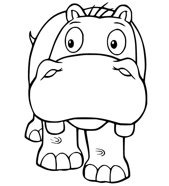 Desenhos de Hipopotamo Para Colorir 66