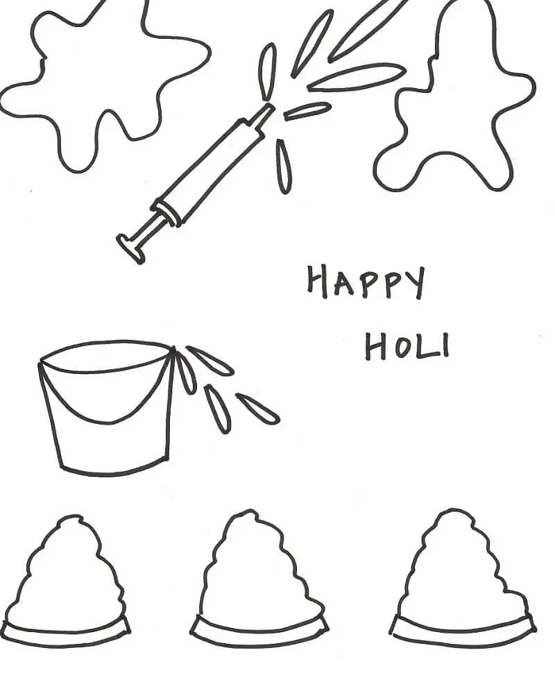 Holi Coloring Pages 13