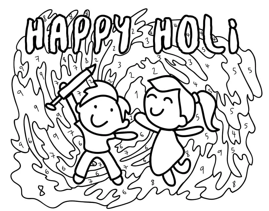 Desenhos de Holi Coloring Pages 19